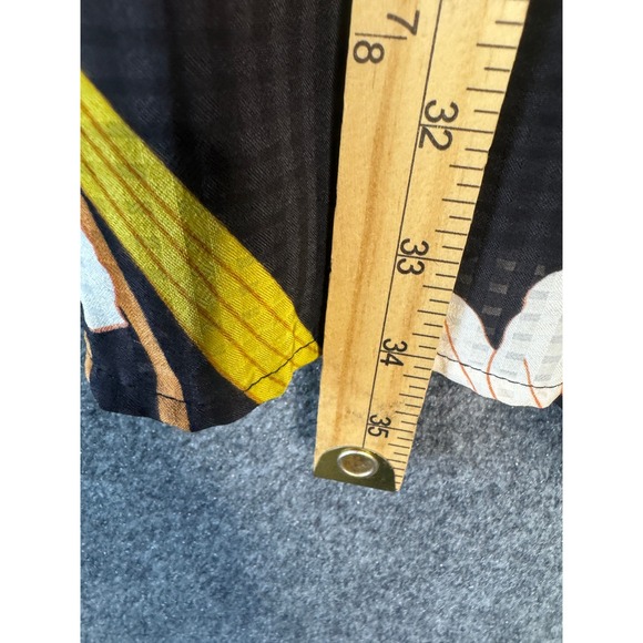 Who What Wear Dress Women M Floral Long Sleeve Black Yellow Garden Boho Work - Picture 6 of 13